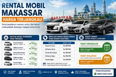 rental mobil makassar harga terjangkau