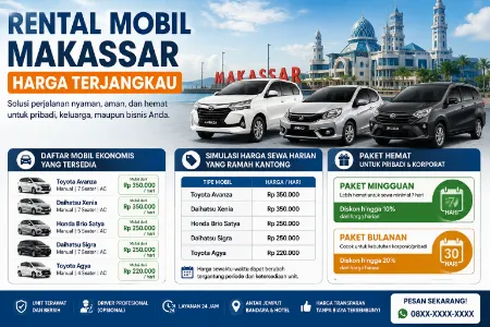 rental mobil makassar harga terjangkau