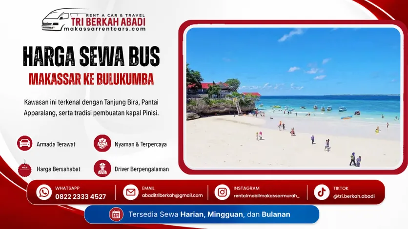harga sewa bus makassar ke bulukumba - tri berkah abadi