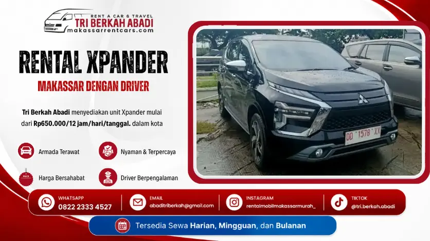 rental xpander makassar dengan driver - tri berkah abadi