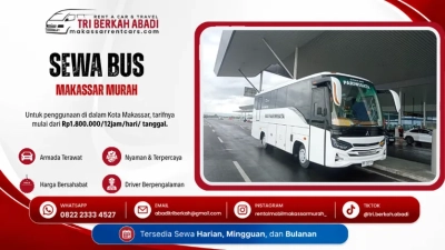 sewa bus makassar murah - tri berkah abadi