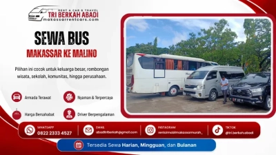 sewa bus makassar malino - tri berkah abadi