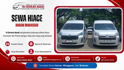 sewa hiace harian makassar