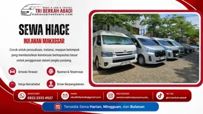 sewa hiace makassar bulanan - tri berkah abadi