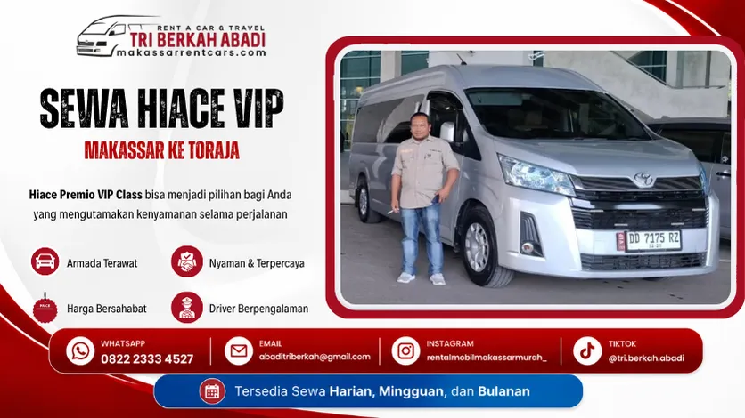 sewa hiace vip makassar toraja - tri berkah abadi