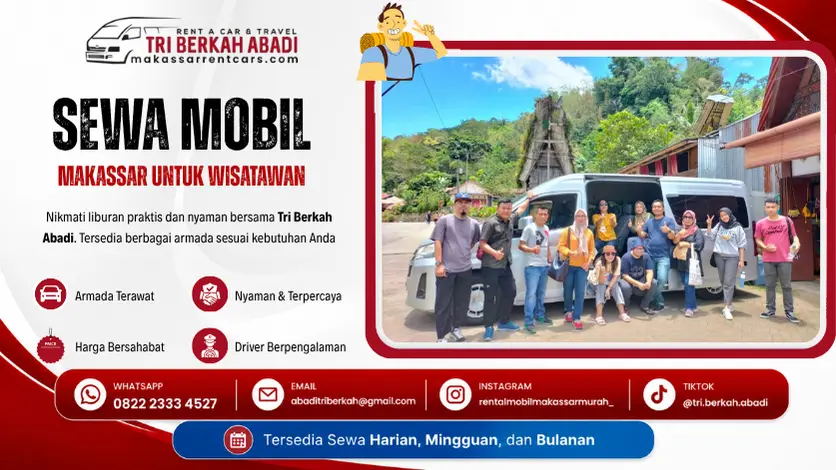 sewa mobil makassar untuk wisatawan - tri berkah abadi