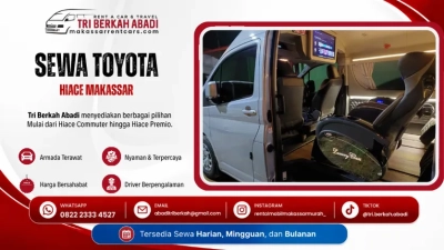 sewa toyota hiace makassar - tri berkah abadi