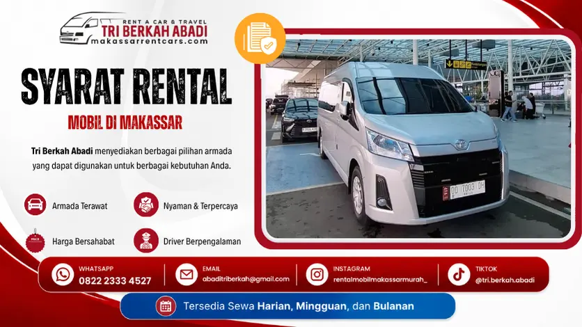 syarat rental mobil makassar - tri berkah abadi