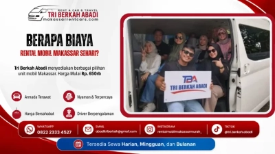 berapa biaya rental mobil makassar sehari - tri berkah abadi