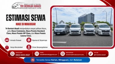 estimasi sewa hiace di makassar - tri berkah abadi