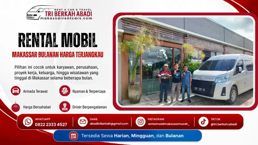 rental mobil makassar bulanan harga terjangkau - tri berkah abadi