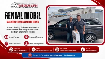 rental mobil makassar bulanan include driver - tri berkah abadi