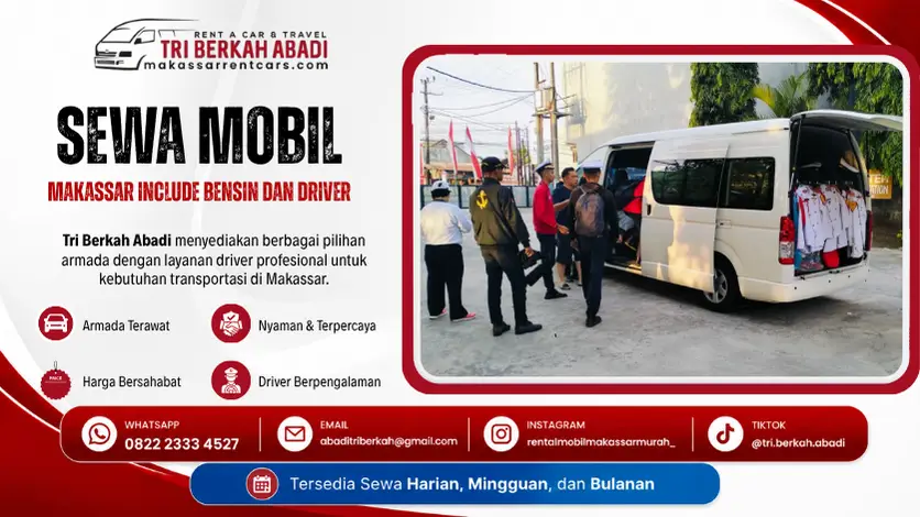 rental mobil makassar include bensin dan driver - tri berkah abadi