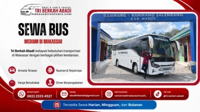 sewa bus medium makassar - tri berkah abadi