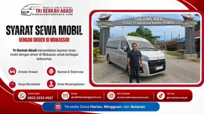 syarat sewa mobil dengan driver di makassar